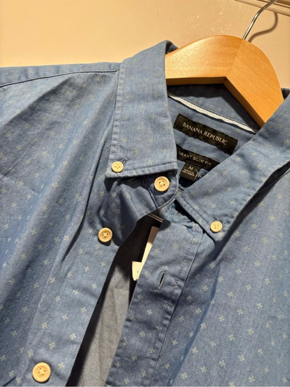 Men's Light Blue Button-Down Cotton Shirt